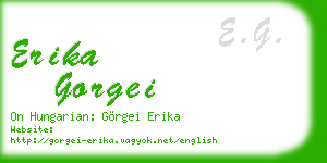 erika gorgei business card